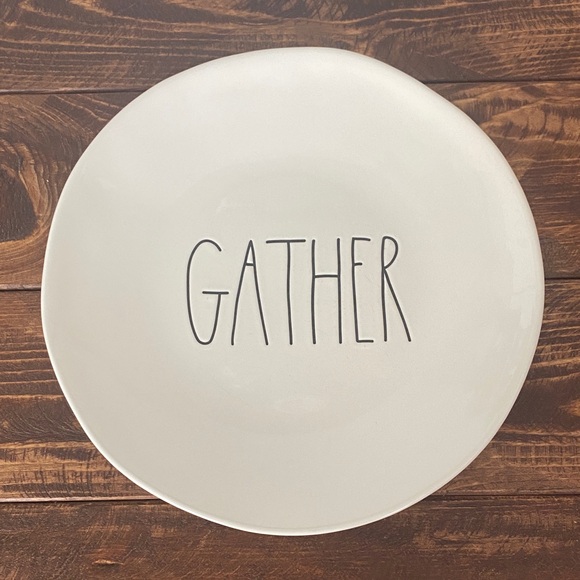 Rae Dunn GATHER Dinner Plate - Picture 1 of 10